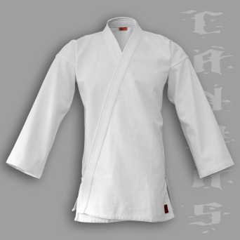 aikido jacket CANVAS white 14oz - man's