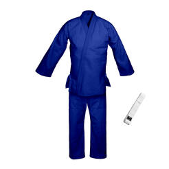 judo gi TONBO - JUNIOR, blue, 350g/m2 (with white belt)