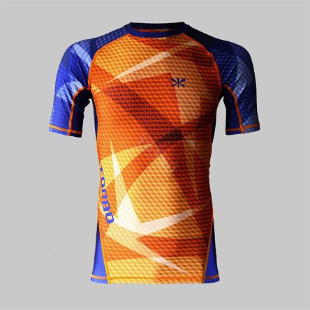 rashguard ORANGE QUBE krótki rękaw