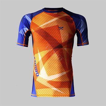 rashguard ORANGE QUBE krótki rękaw