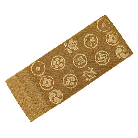 iaido kaku obi CRESTS patina gold polyester