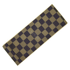 iaido kaku obi SUPREME squares navy blue-beige polyester