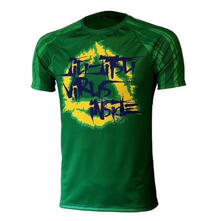 men's t-shirt JIU-JITSU VIRUS INSIDE (poliester)