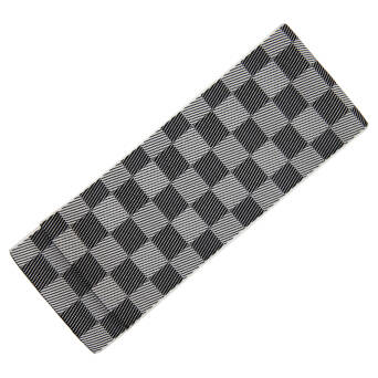 iaido kaku obi SUPREME squares black-white polyester