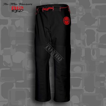 spodnie BJJ / Jiu-jitsu B12-RED 12oz, czarne (27 rozmiarów)