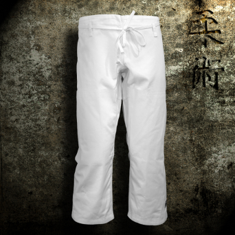 spodnie do ju-jitsu TONBO - MASTER, białe, 12oz - SKAZA