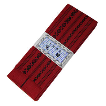 iaido kaku obi SUPREME red/black cotton