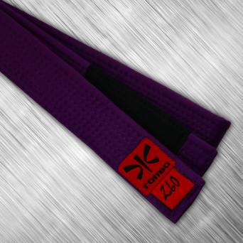 pas purpurowy jiu-jitsu z czarnym panelem, 4cm