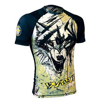 rashguard WOLF, krótki rękaw