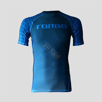 rashguard GEOMETRY BLUE krótki rękaw