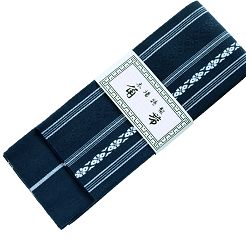 Iaido kaku obi SUPREME iron dark blue cotton