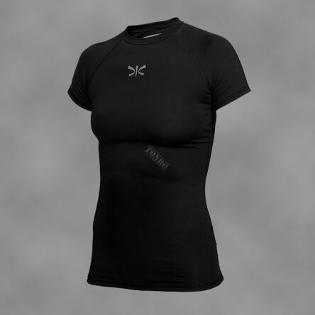damski rashguard BLACK-REG, krótki rękaw