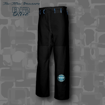 spodnie BJJ / Jiu-Jitsu B12-blue 12oz, czarne (27 rozmiarów)