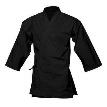 karate jacket HEAVY-BLACK short sleeve