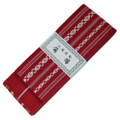 iaido kaku obi SUPREME red/white cotton