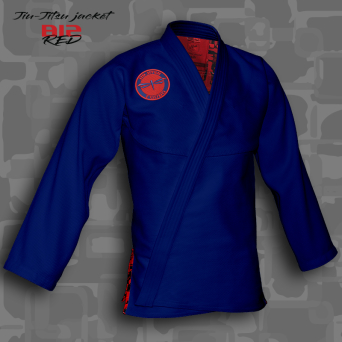 BJJ / Jiu-Jitsu B12-RED jacket, blue, 580gsm (27 sizes)