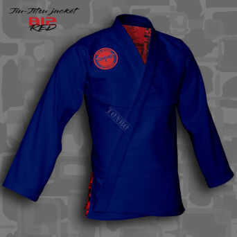 bluza BJJ / Jiu-Jitsu B12-RED, niebieska, 580g/m2 (27 rozmiarów)
