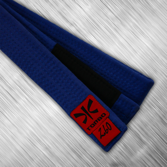 pas niebieski jiu-jitsu z czarnym panelem, 4cm